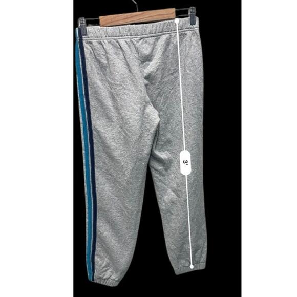 Gray Striped Jogger Sweatpants Casual‎ Comfy Lounge Activewear - Picture 4 of 10